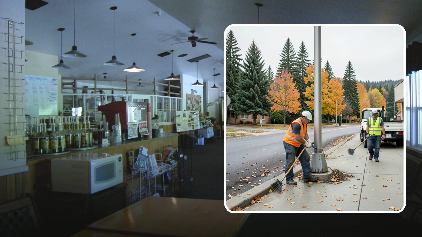 Pole Base Cleaning in Black Diamond, King County, WA - Cleaning and clearing of light pole bases to prevent corrosion and maintain a tidy public appearance.