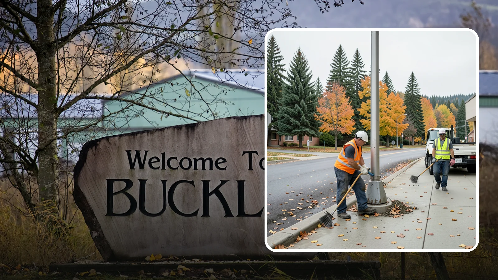 Pole Base Cleaning in Buckley, Pierce County, WA - Cleaning and clearing of light pole bases to prevent corrosion and maintain a tidy public appearance.