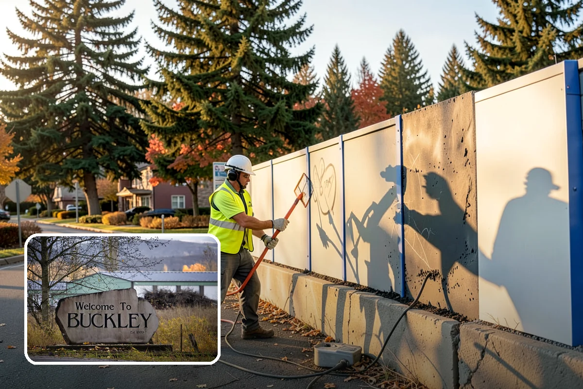 Pole Base Cleaning in Buckley, Pierce County, WA - Slows corrosion of anchor bolts and base plates