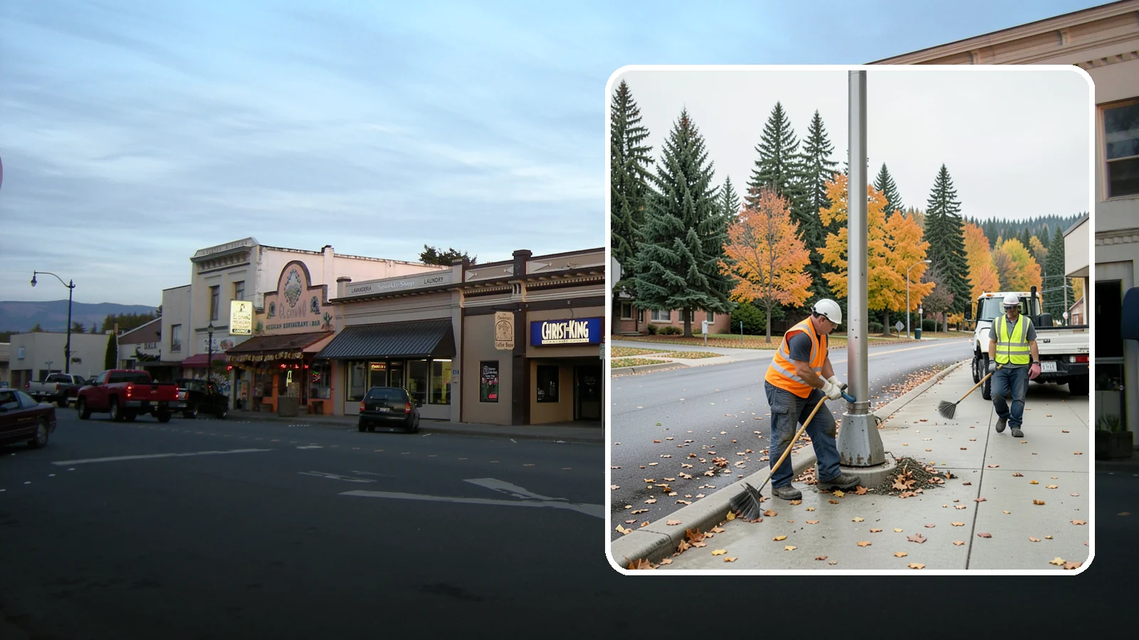Pole Base Cleaning in Burlington, Skagit County, WA - Cleaning and clearing of light pole bases to prevent corrosion and maintain a tidy public appearance.