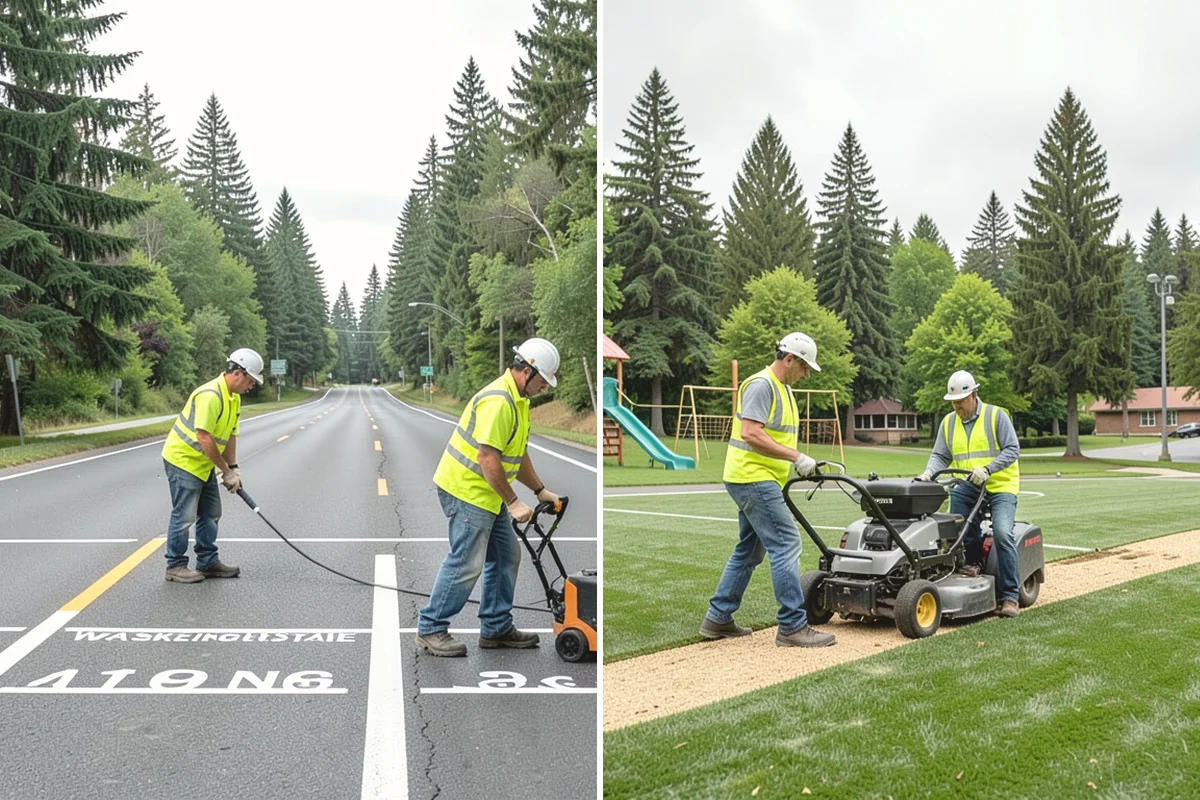 Pole Base Cleaning in Carbonado, Pierce County, WA - Clear vegetation and debris from around each base
