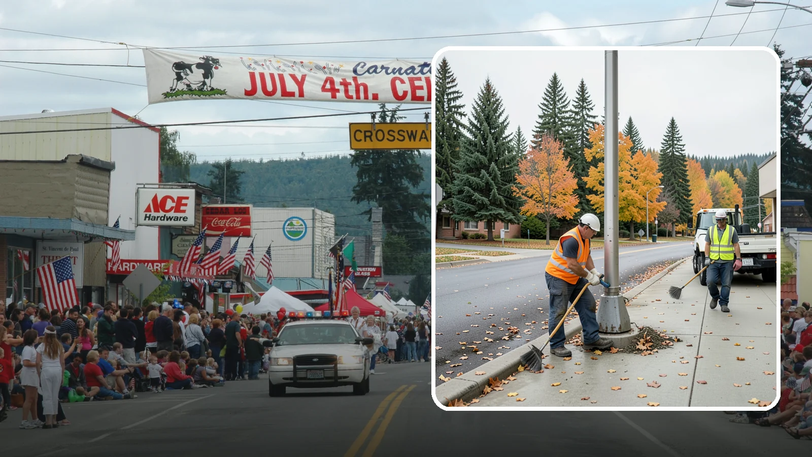 Pole Base Cleaning in Carnation, King County, WA - Cleaning and clearing of light pole bases to prevent corrosion and maintain a tidy public appearance.