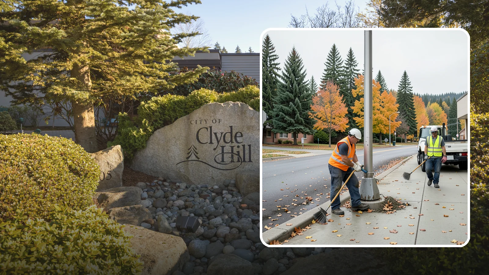 Pole Base Cleaning in Clyde Hill, King County, WA - Cleaning and clearing of light pole bases to prevent corrosion and maintain a tidy public appearance.
