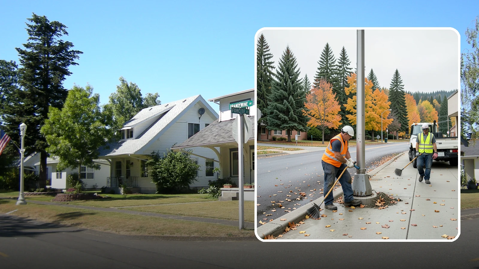 Pole Base Cleaning in DuPont, Pierce County, WA - Cleaning and clearing of light pole bases to prevent corrosion and maintain a tidy public appearance.