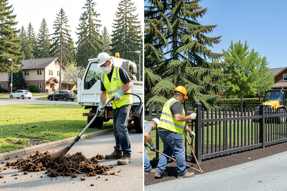 Pole Base Cleaning in DuPont, Pierce County, WA - Clear vegetation and debris from around each base