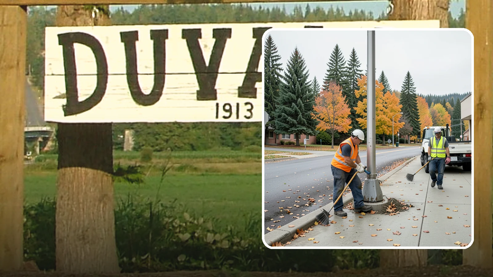 Pole Base Cleaning in Duvall, King County, WA - Cleaning and clearing of light pole bases to prevent corrosion and maintain a tidy public appearance.