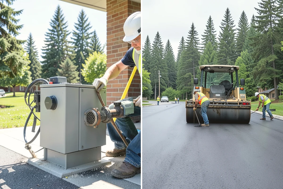 Pole Base Cleaning in Edgewood, Pierce County, WA - Clear vegetation and debris from around each base