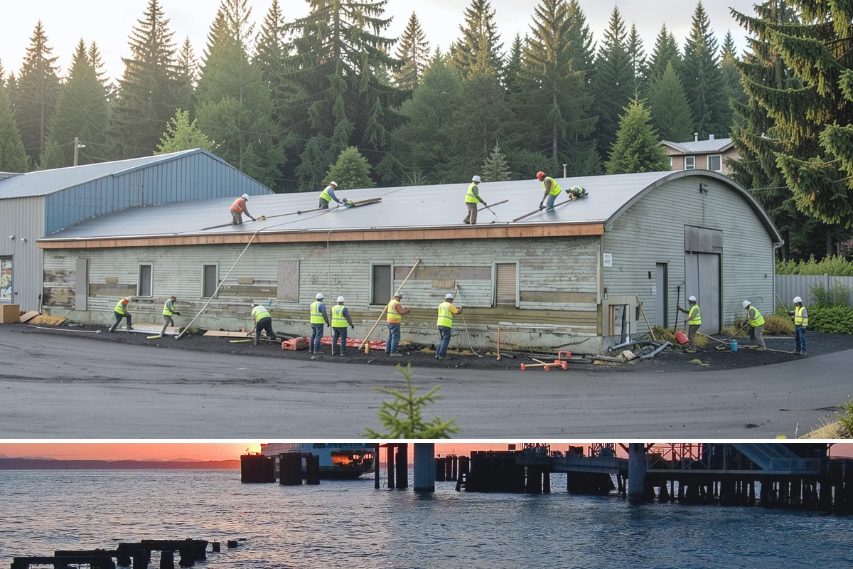 Pole Base Cleaning in Edmonds, Snohomish County, WA - Cleaning is well-suited to spring and summer, and after winter to remove accumulated de-icing residue.
