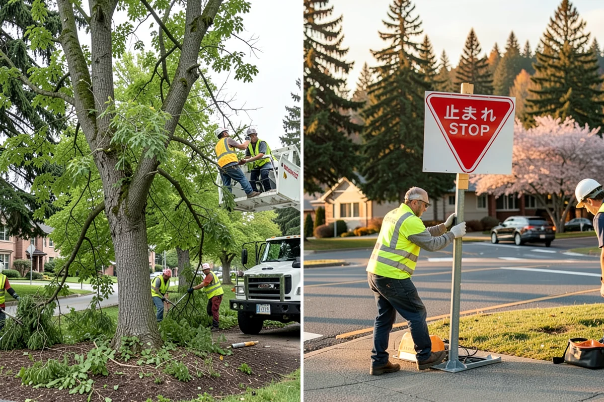 Pole Base Cleaning in Enumclaw, King County, WA - Clear vegetation and debris from around each base