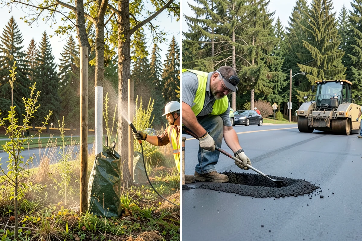 Pole Base Cleaning in Everett, Snohomish County, WA - Clear vegetation and debris from around each base