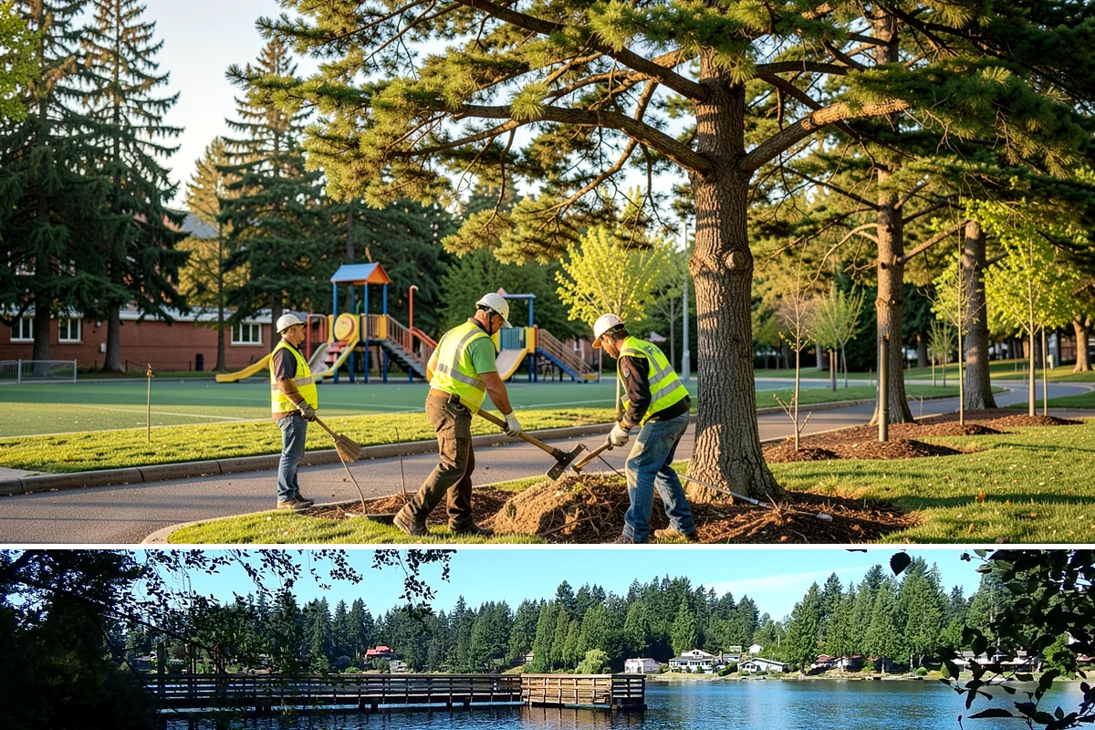 Pole Base Cleaning in Federal Way, King County, WA - Cleaning is well-suited to spring and summer, and after winter to remove accumulated de-icing residue.