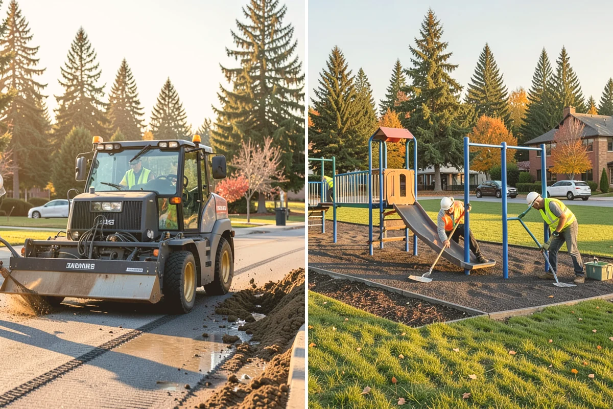 Pole Base Cleaning in Fife, Pierce County, WA - Clear vegetation and debris from around each base