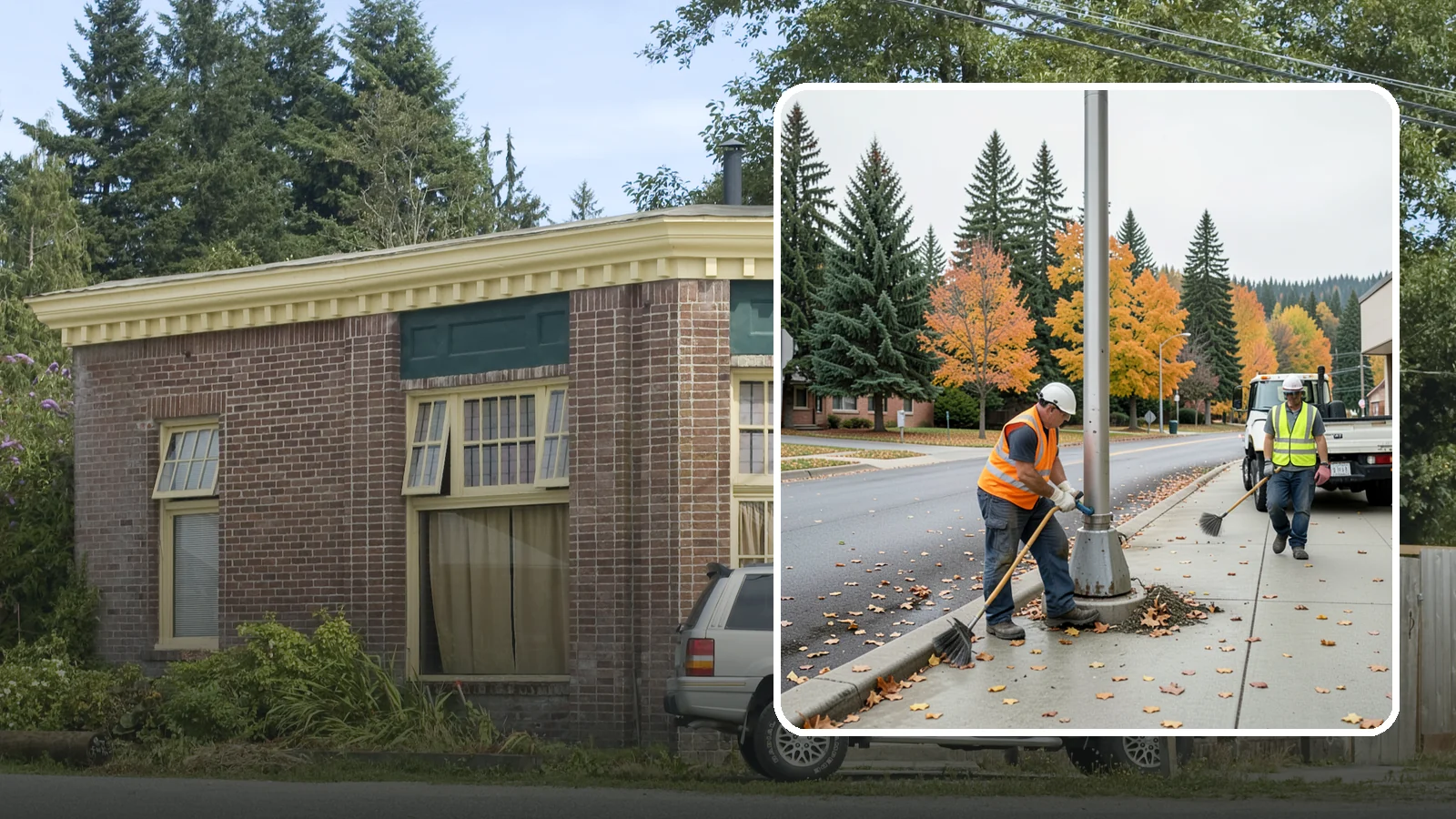 Pole Base Cleaning in Hamilton, Skagit County, WA - Cleaning and clearing of light pole bases to prevent corrosion and maintain a tidy public appearance.