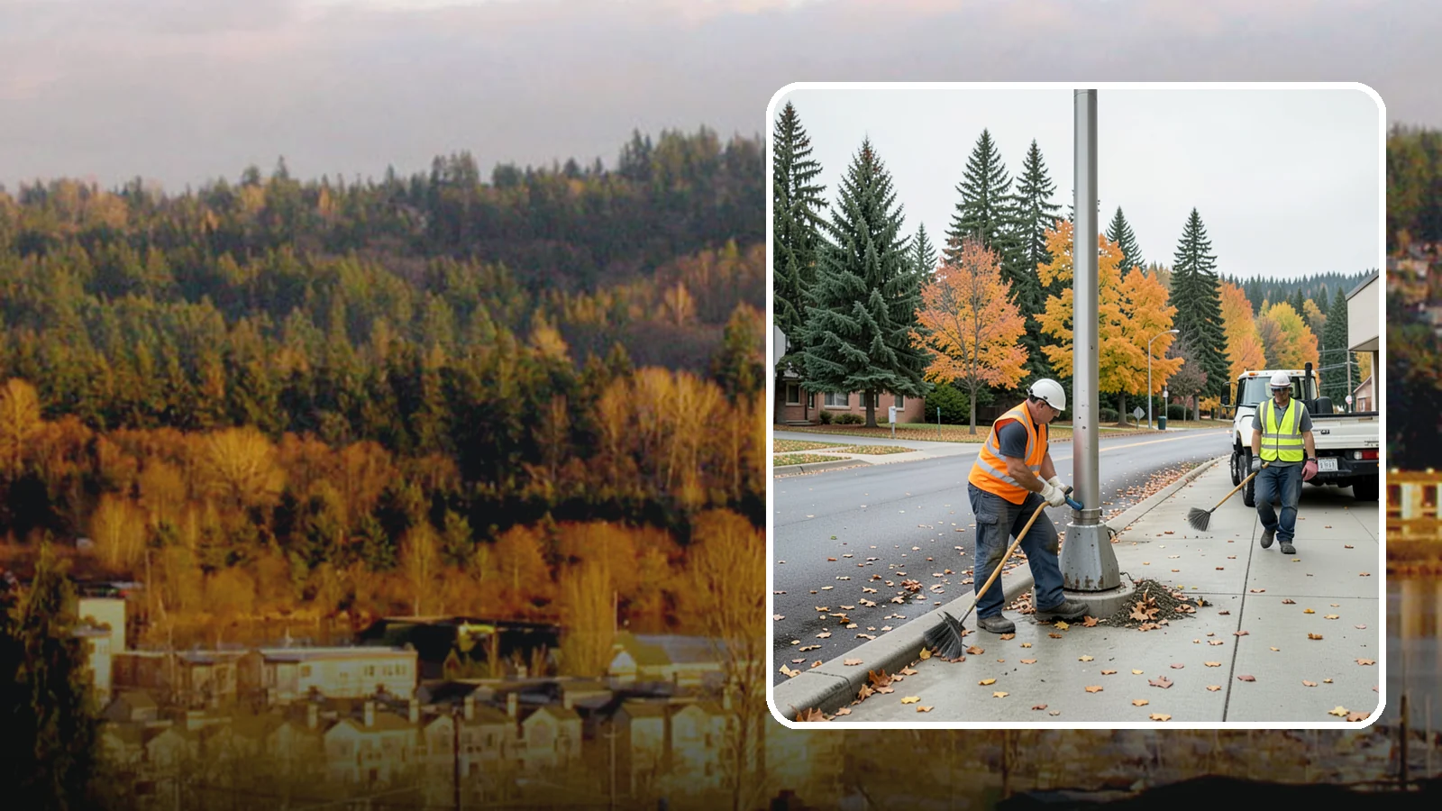 Pole Base Cleaning in Kenmore, King County, WA - Cleaning and clearing of light pole bases to prevent corrosion and maintain a tidy public appearance.