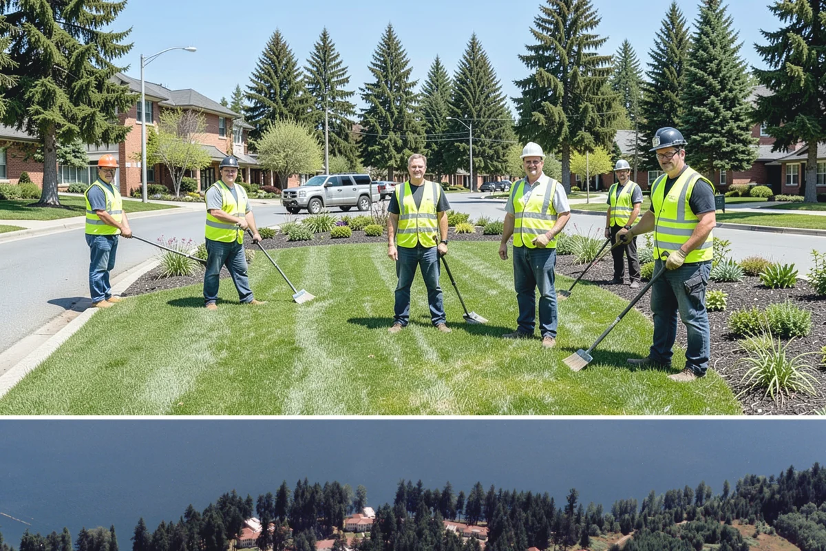Pole Base Cleaning in Lakewood, Pierce County, WA - Cleaning is well-suited to spring and summer, and after winter to remove accumulated de-icing residue.