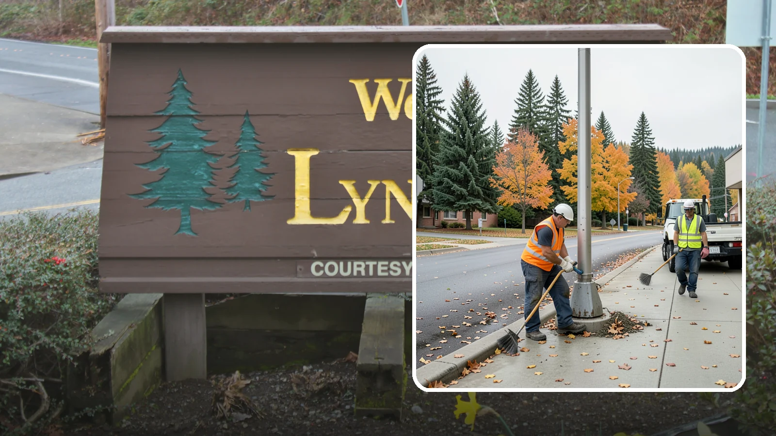 Pole Base Cleaning in Lynnwood, Snohomish County, WA - Cleaning and clearing of light pole bases to prevent corrosion and maintain a tidy public appearance.