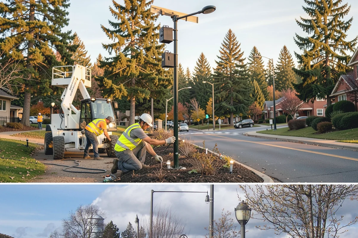Pole Base Cleaning in Marysville, Snohomish County, WA - Cleaning is well-suited to spring and summer, and after winter to remove accumulated de-icing residue.