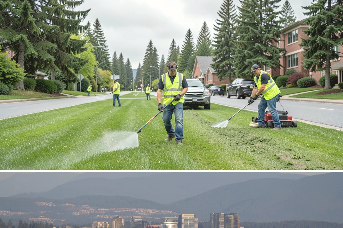 Pole Base Cleaning in Medina, King County, WA - Cleaning is well-suited to spring and summer, and after winter to remove accumulated de-icing residue.