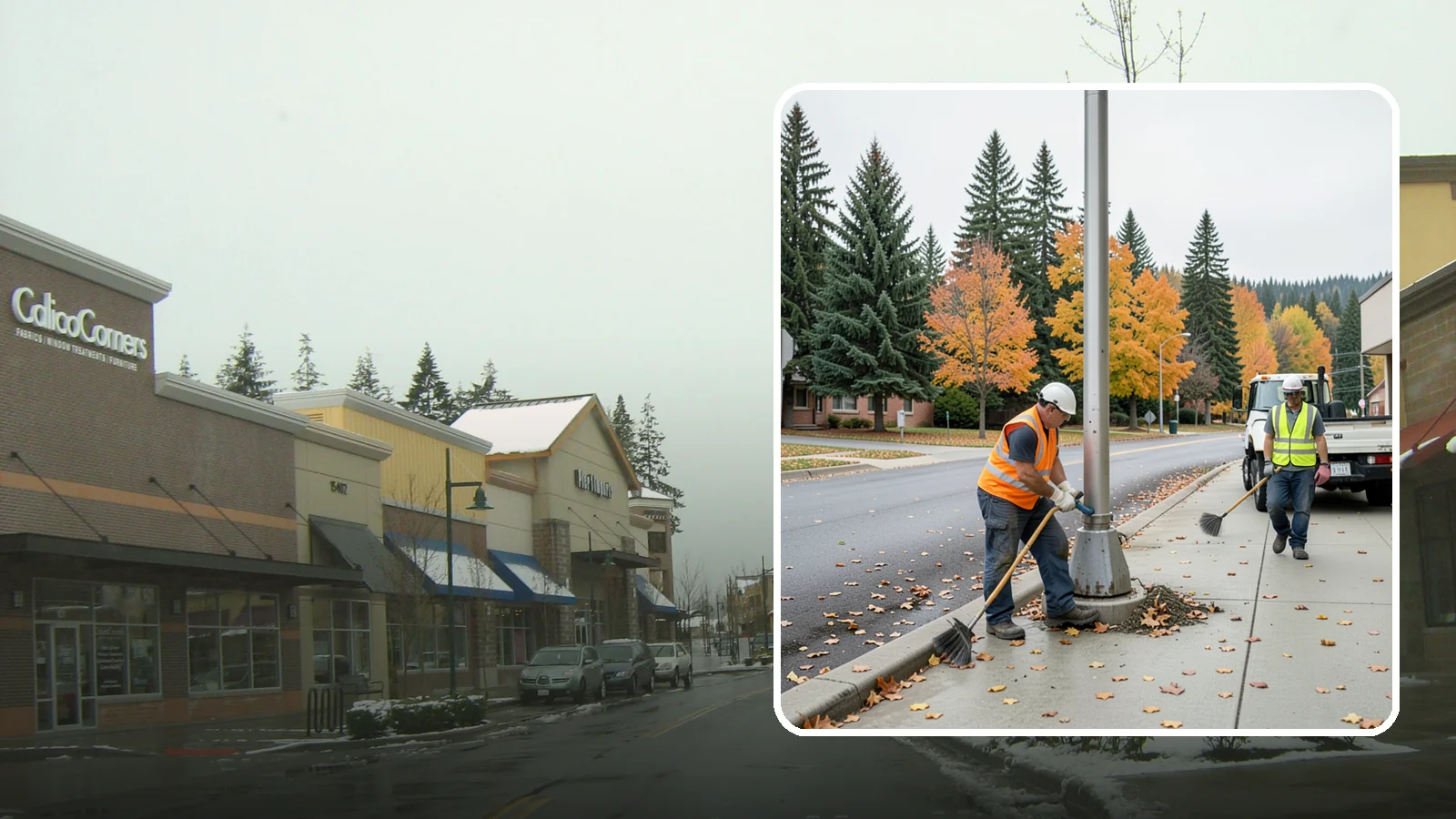 Pole Base Cleaning in Mill Creek, Snohomish County, WA - Cleaning and clearing of light pole bases to prevent corrosion and maintain a tidy public appearance.