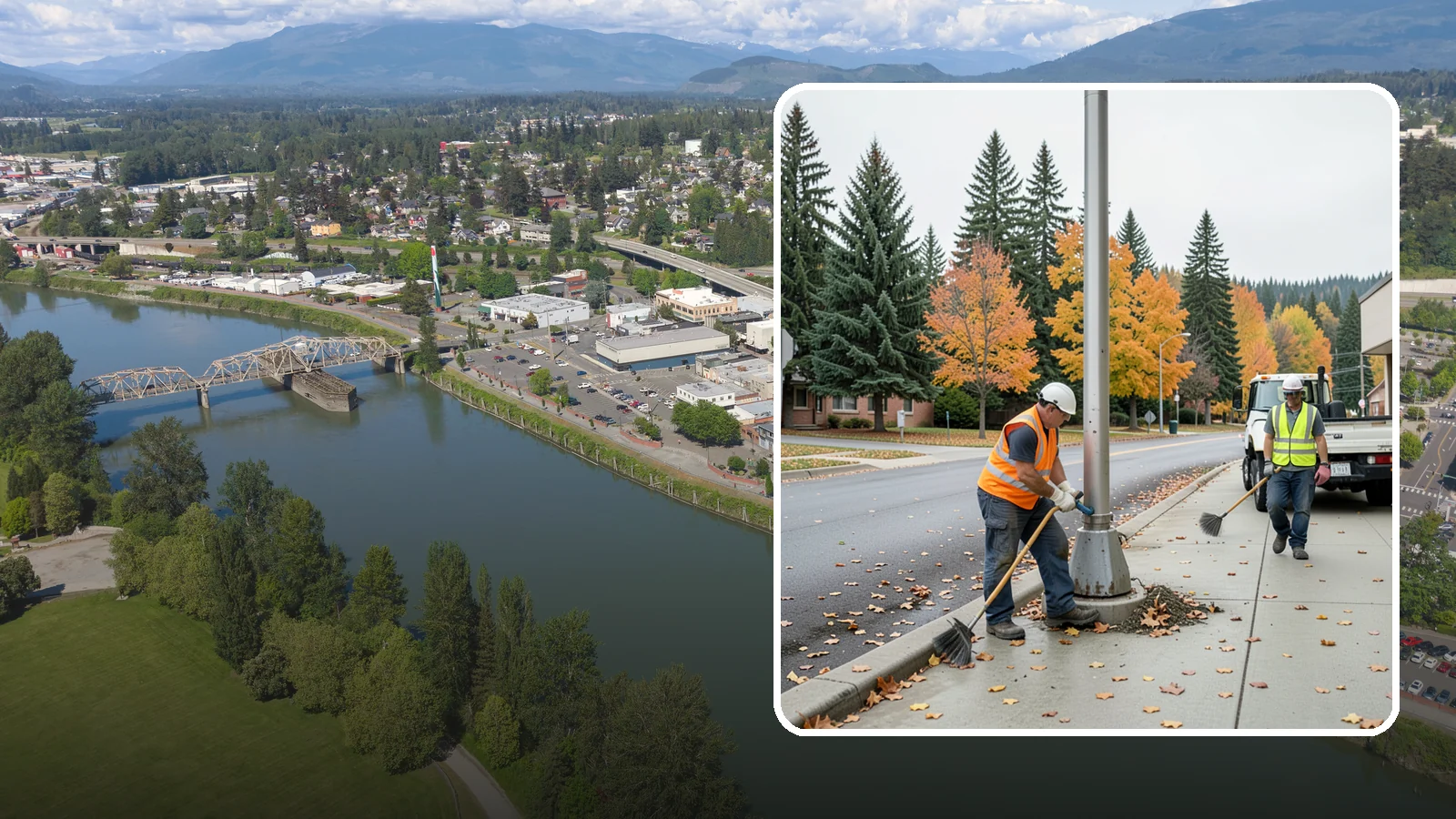 Pole Base Cleaning in Mount Vernon, Skagit County, WA - Cleaning and clearing of light pole bases to prevent corrosion and maintain a tidy public appearance.