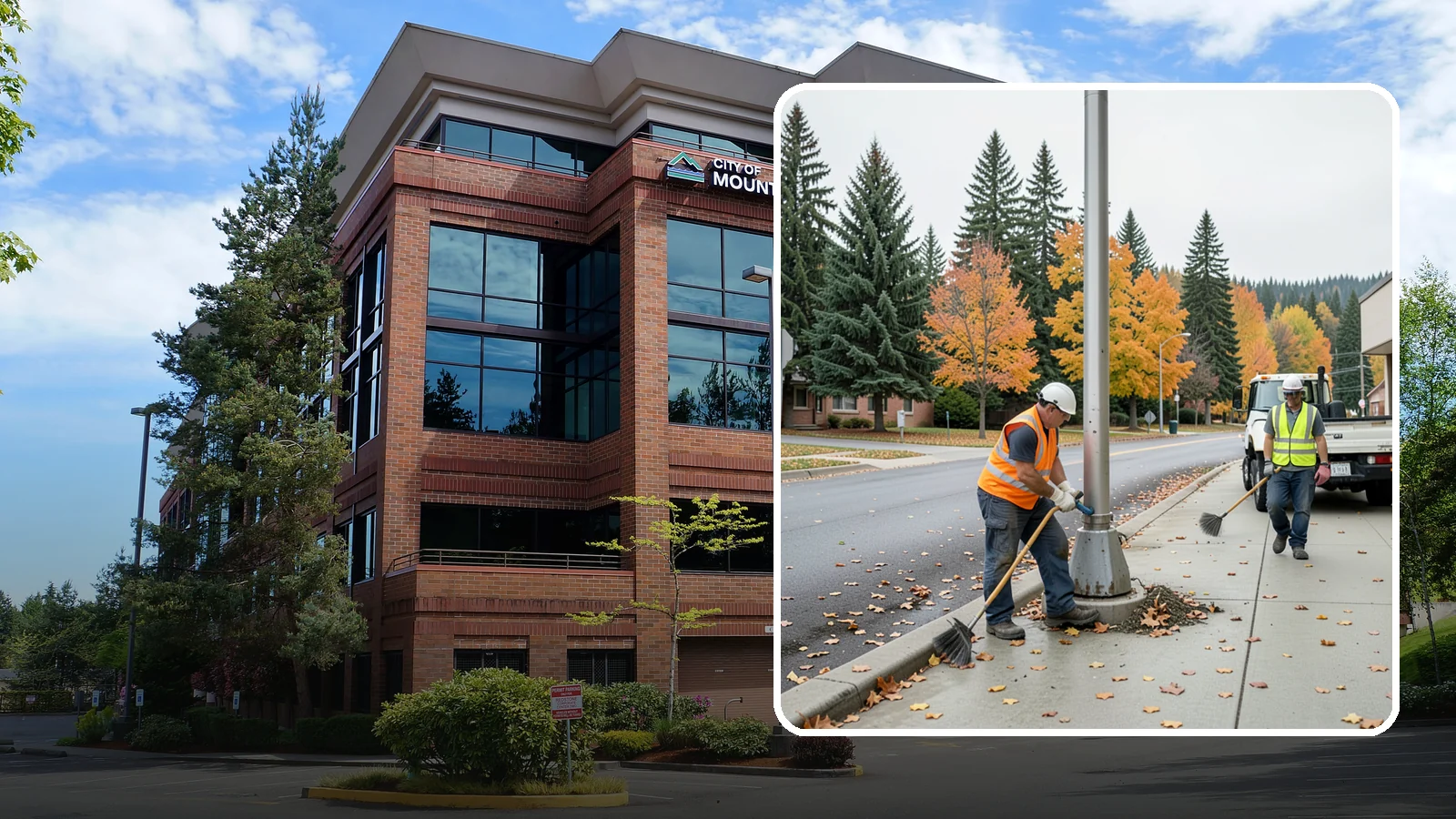 Pole Base Cleaning in Mountlake Terrace, Snohomish County, WA - Cleaning and clearing of light pole bases to prevent corrosion and maintain a tidy public appearance.