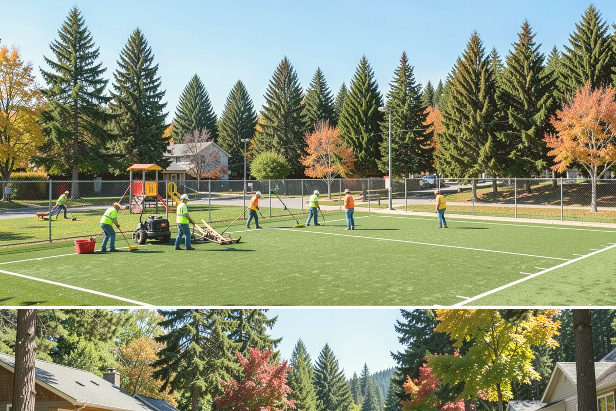 Pole Base Cleaning in Orting, Pierce County, WA - Cleaning is well-suited to spring and summer, and after winter to remove accumulated de-icing residue.