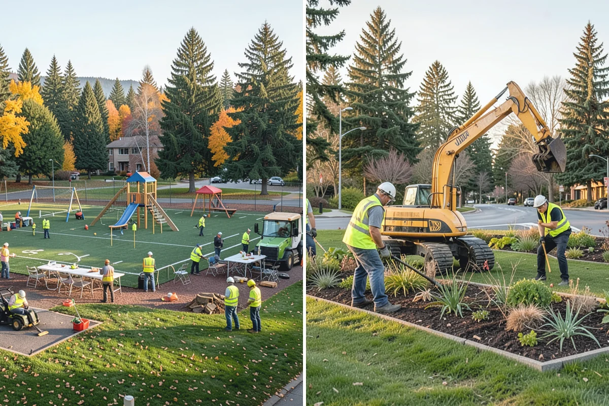 Pole Base Cleaning in Renton, King County, WA - Clear vegetation and debris from around each base