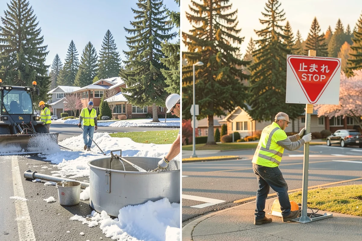 Pole Base Cleaning in Sammamish, King County, WA - Clear vegetation and debris from around each base