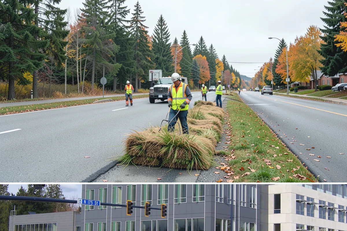 Pole Base Cleaning in Shoreline, King County, WA - Cleaning is well-suited to spring and summer, and after winter to remove accumulated de-icing residue.