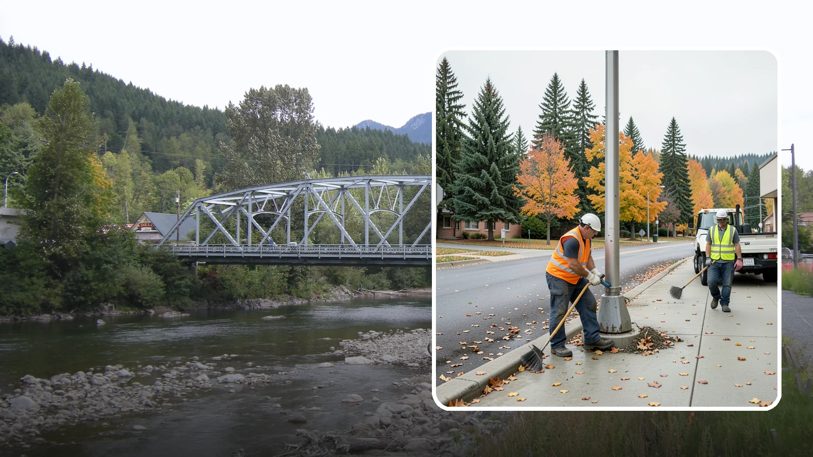 Pole Base Cleaning in Skykomish, King County, WA - Cleaning and clearing of light pole bases to prevent corrosion and maintain a tidy public appearance.