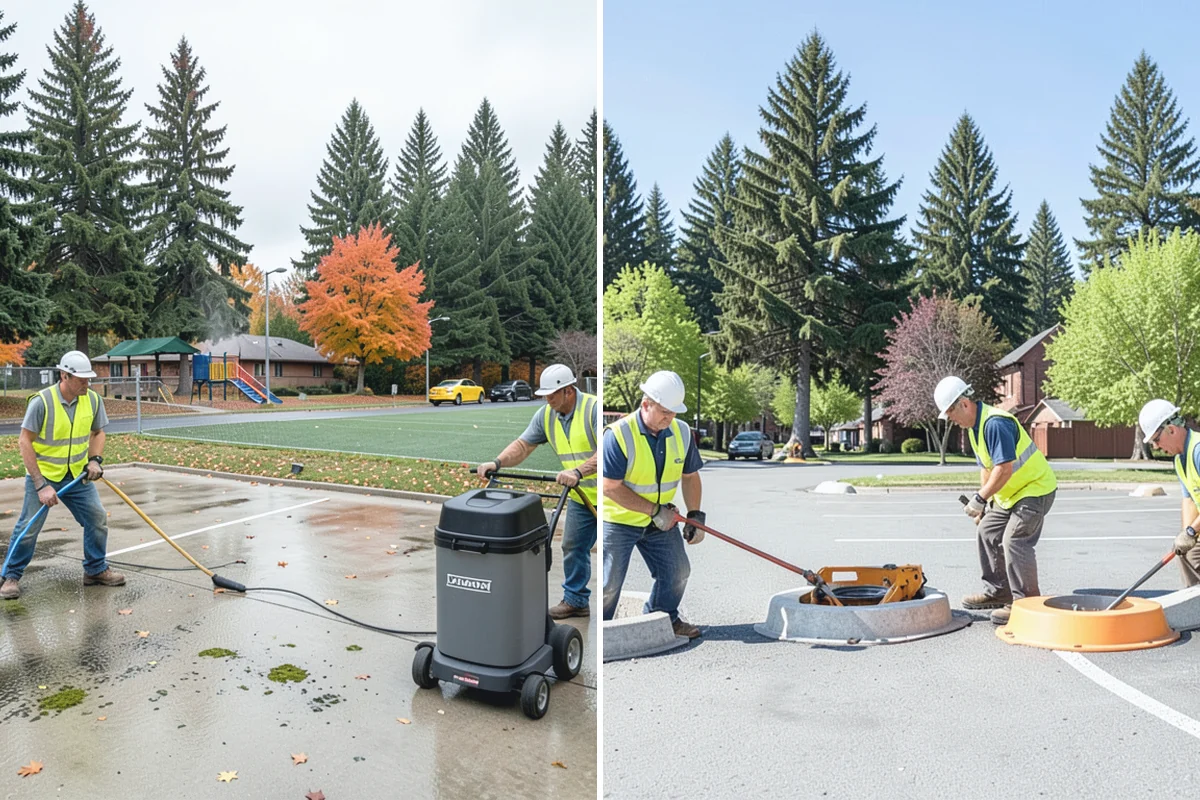Pole Base Cleaning in South Prairie, Pierce County, WA - Clear vegetation and debris from around each base