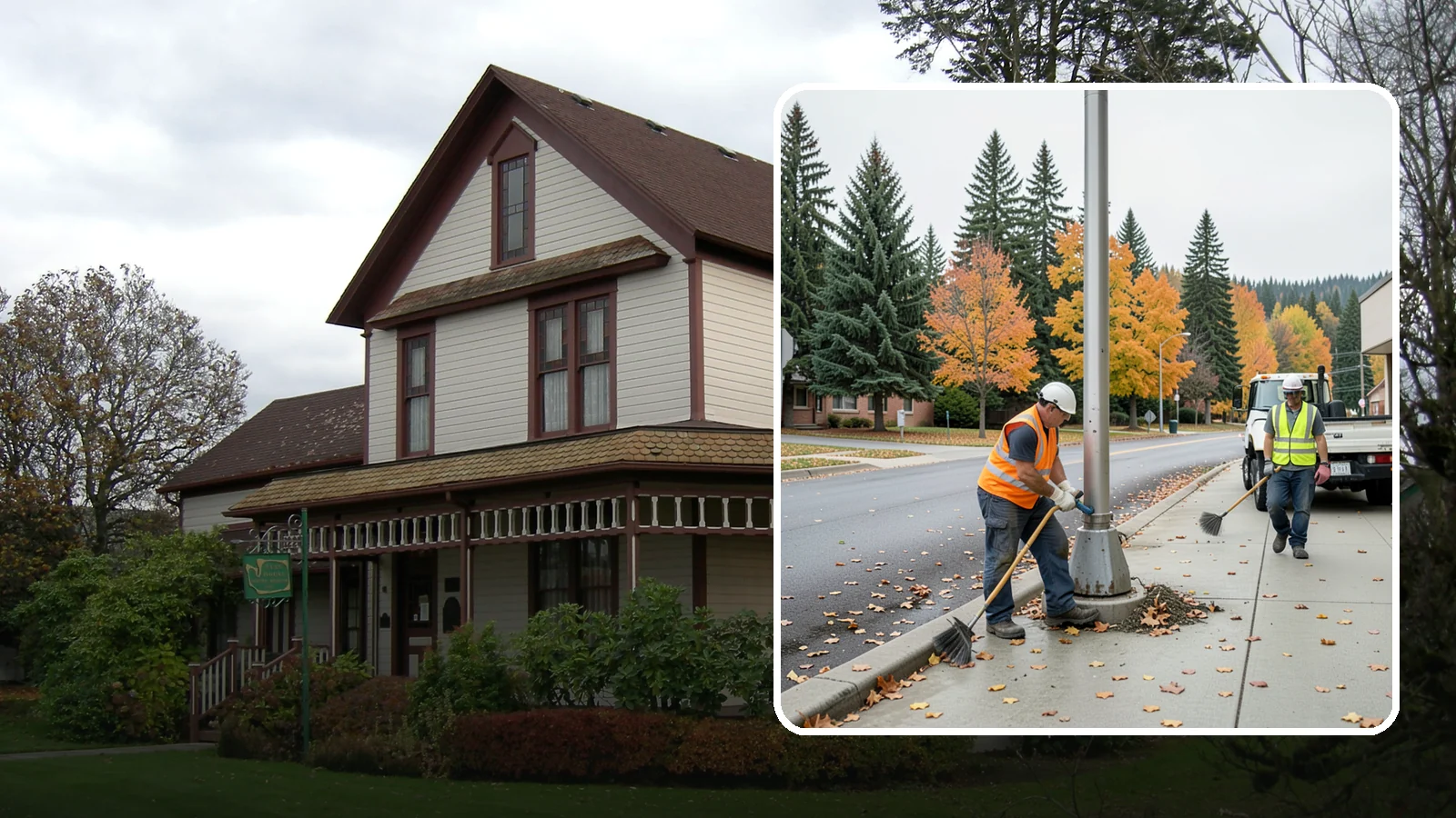 Pole Base Cleaning in Sumner, Pierce County, WA - Cleaning and clearing of light pole bases to prevent corrosion and maintain a tidy public appearance.