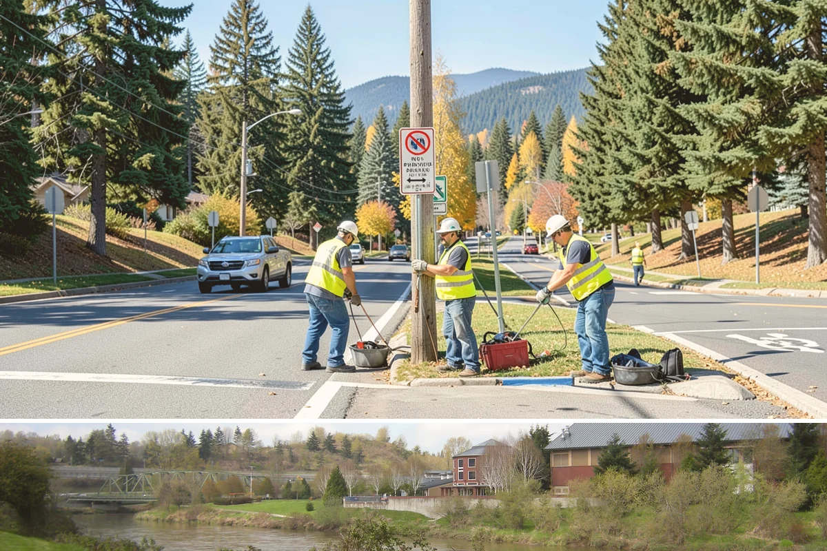 Pole Base Cleaning in Tukwila, King County, WA - Cleaning is well-suited to spring and summer, and after winter to remove accumulated de-icing residue.