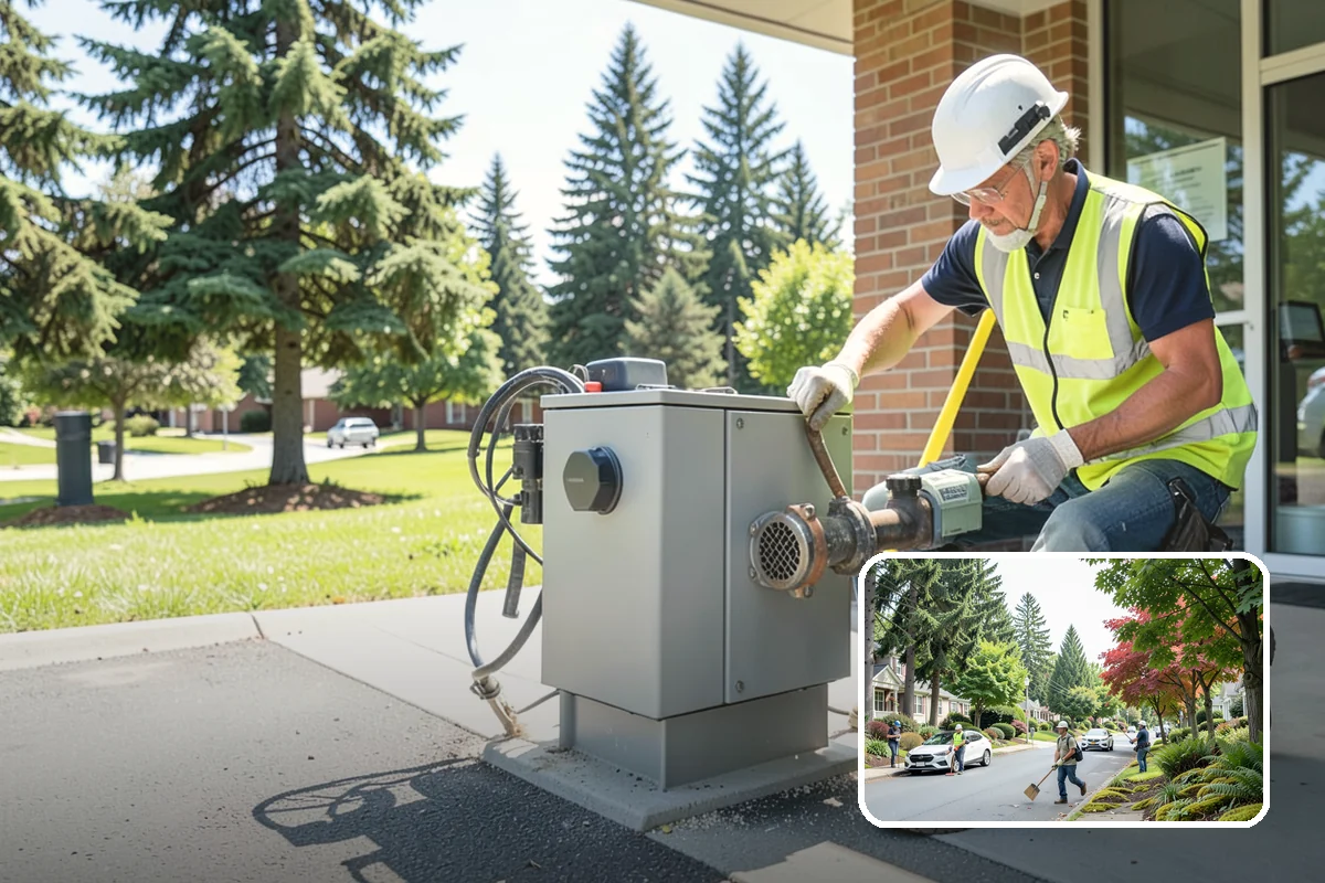 Port Facility Grounds Maintenance in Beaux Arts Village, King County, WA - Crews prepared for credentialed and secured port zones