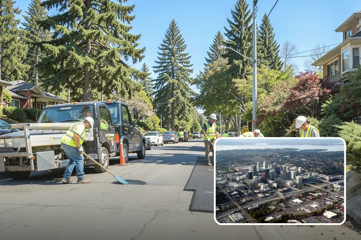 Port Facility Grounds Maintenance in Bellevue, King County, WA - Crews prepared for credentialed and secured port zones