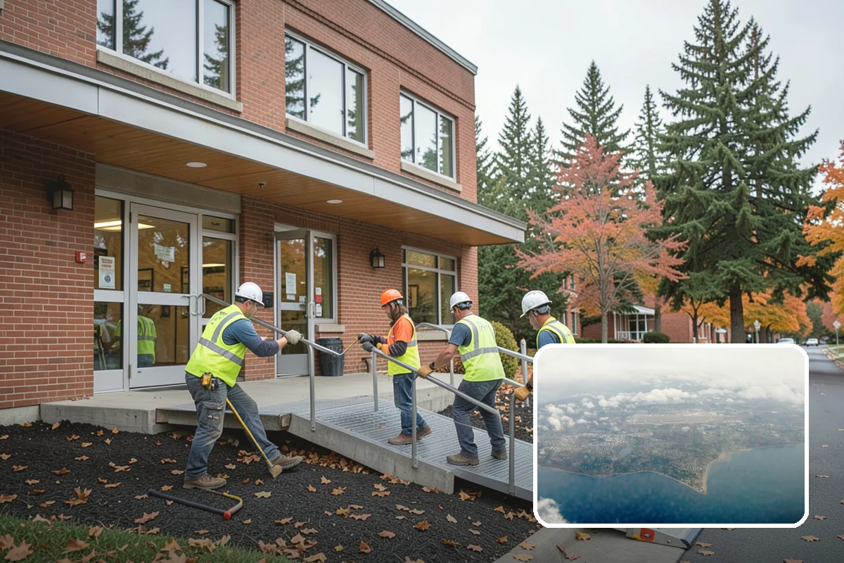 Port Facility Grounds Maintenance in Burien, King County, WA - Crews prepared for credentialed and secured port zones