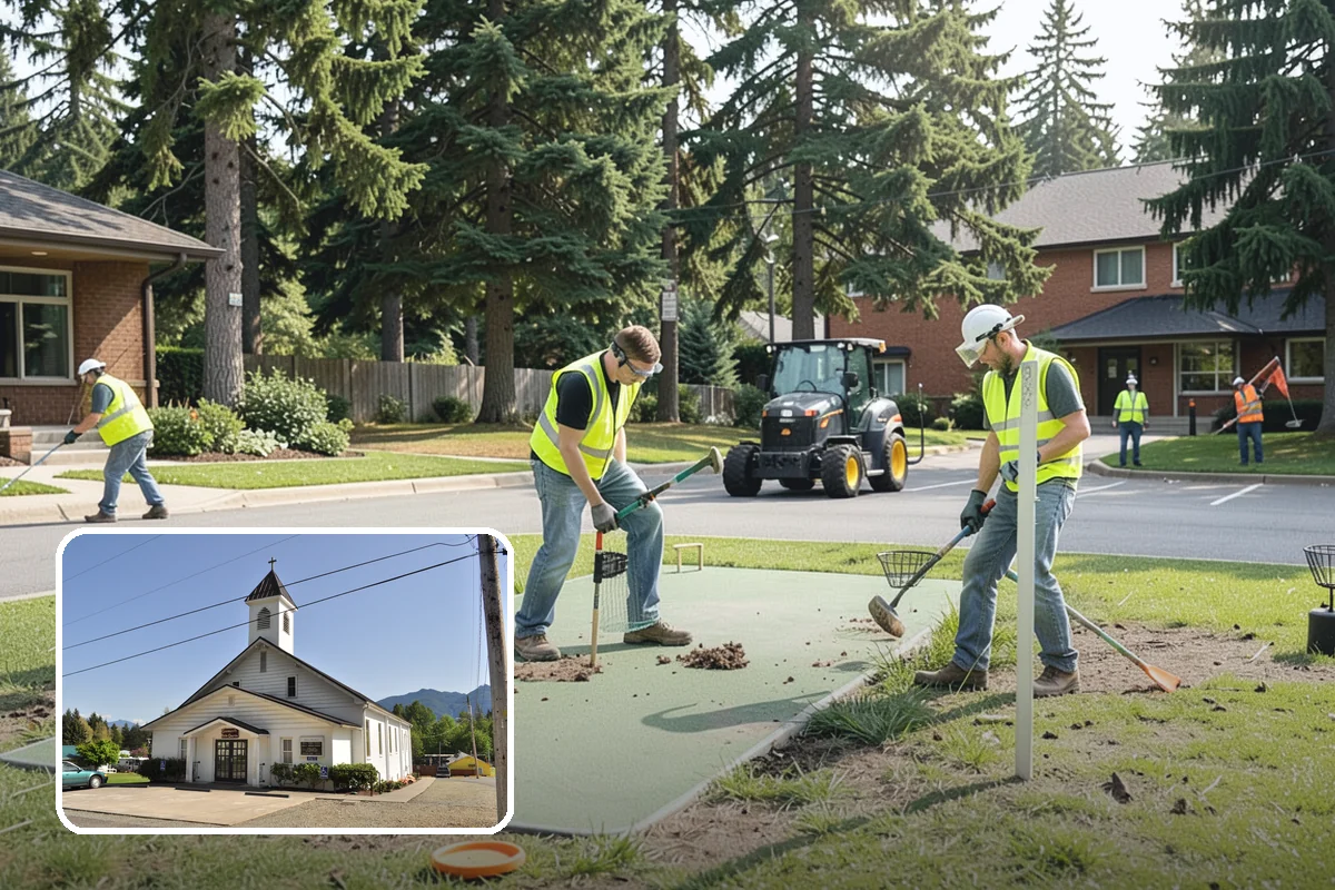 Port Facility Grounds Maintenance in Concrete, Skagit County, WA - Crews prepared for credentialed and secured port zones
