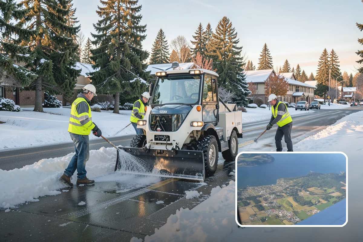Port Facility Grounds Maintenance in Coupeville, Island County, WA - Crews prepared for credentialed and secured port zones