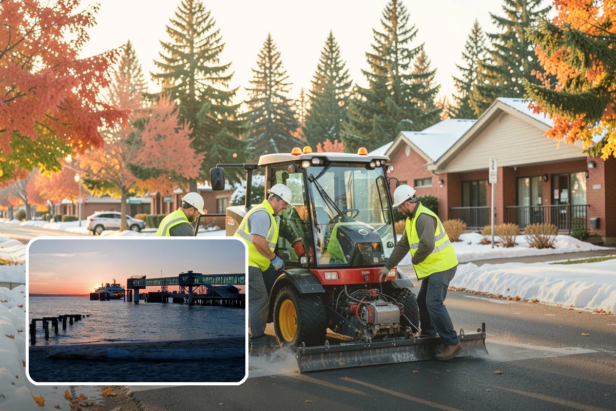 Port Facility Grounds Maintenance in Edmonds, Snohomish County, WA - Crews prepared for credentialed and secured port zones
