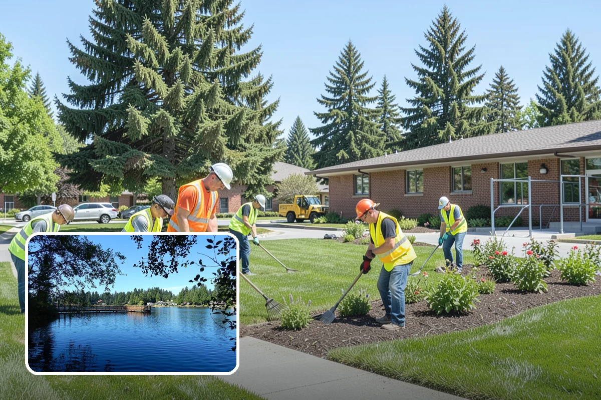 Port Facility Grounds Maintenance in Federal Way, King County, WA - Crews prepared for credentialed and secured port zones