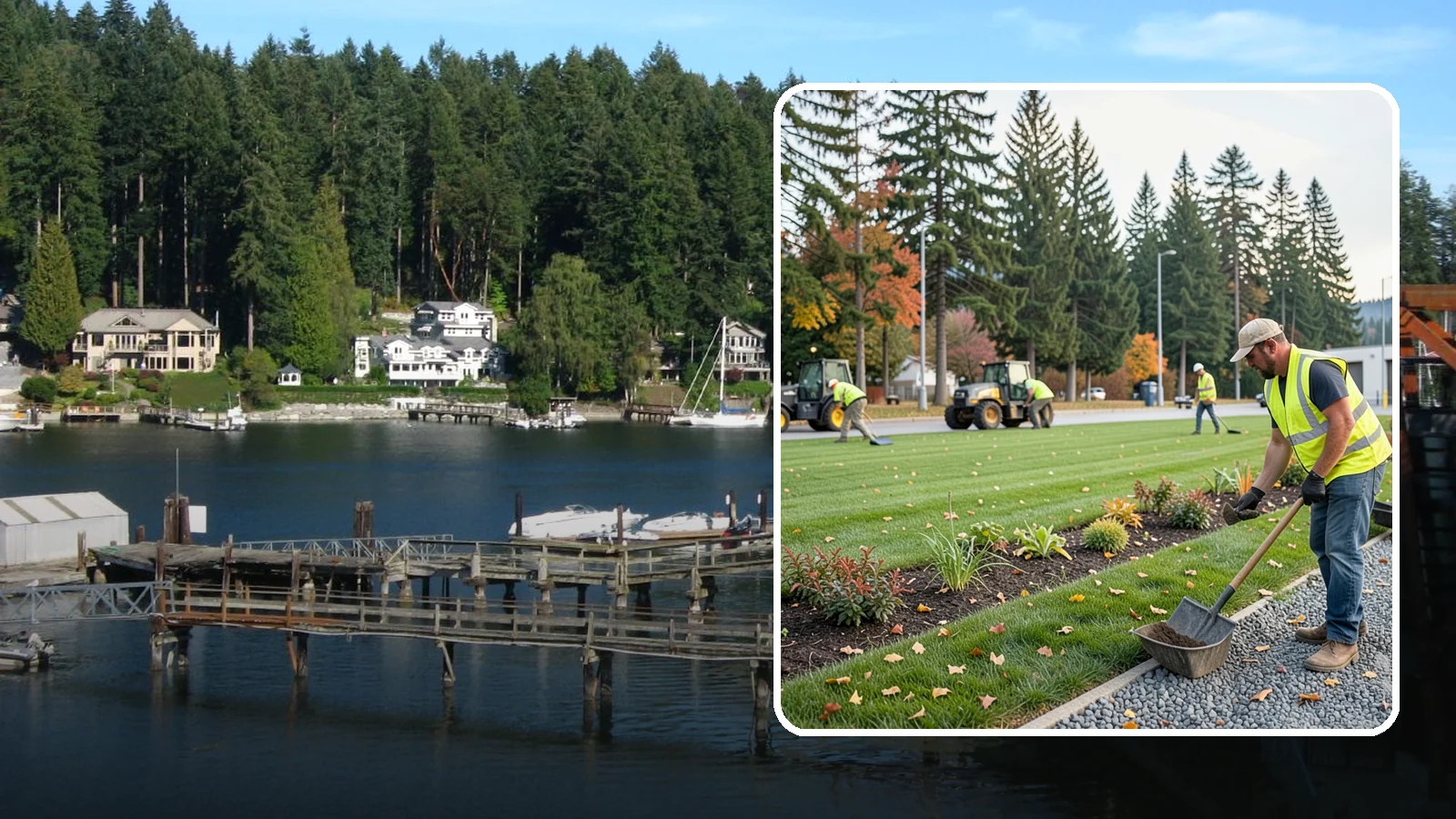 Port Facility Grounds Maintenance in Gig Harbor, Pierce County, WA - Grounds maintenance for port authority terminals, marinas, and industrial properties in Western Washington.