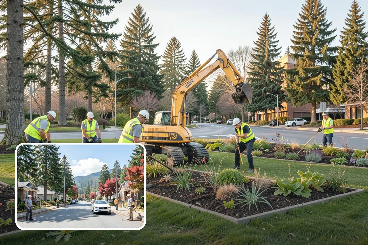 Port Facility Grounds Maintenance in Hunts Point, King County, WA - Crews prepared for credentialed and secured port zones