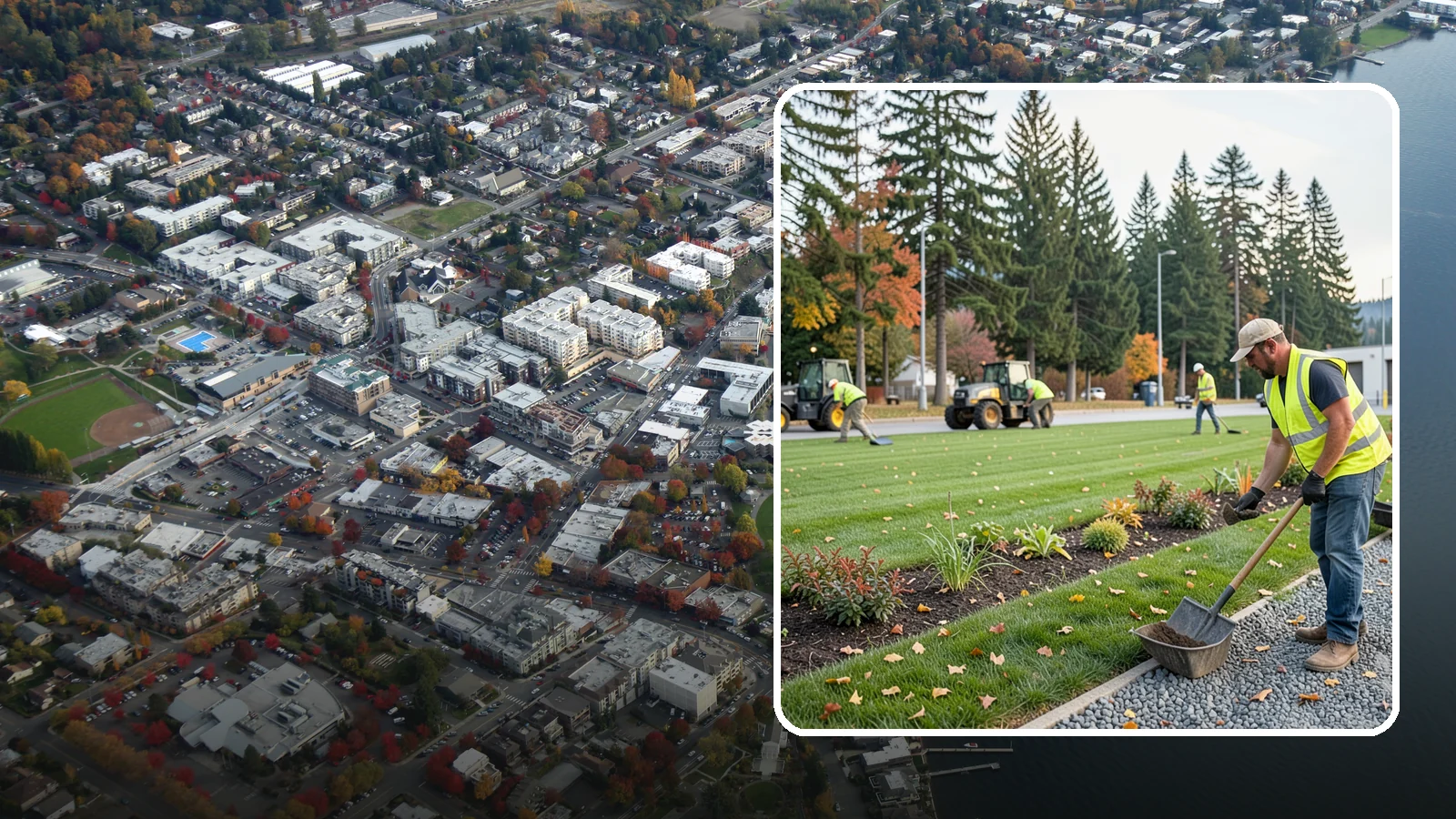 Port Facility Grounds Maintenance in Kirkland, King County, WA - Grounds maintenance for port authority terminals, marinas, and industrial properties in Western Washington.