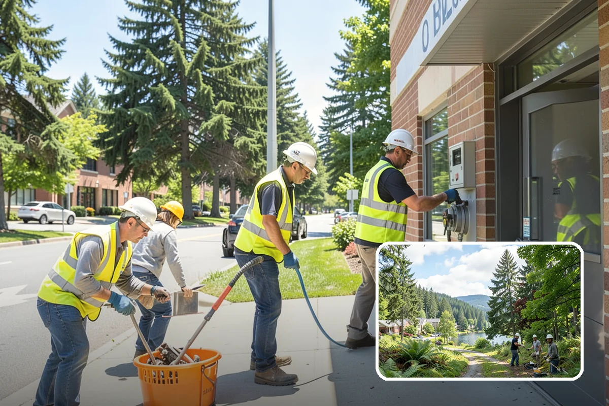 Port Facility Grounds Maintenance in Lake Forest Park, King County, WA - Crews prepared for credentialed and secured port zones