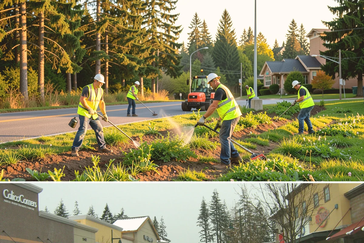 Port Facility Grounds Maintenance in Mill Creek, Snohomish County, WA - Public waterfront areas receive their most intensive detailing ahead of the summer tourism and event season.