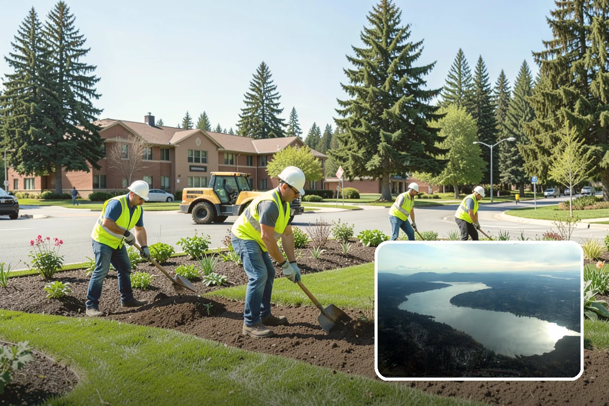 Port Facility Grounds Maintenance in Sammamish, King County, WA - Crews prepared for credentialed and secured port zones