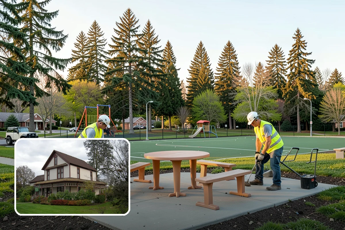 Port Facility Grounds Maintenance in Sumner, Pierce County, WA - Crews prepared for credentialed and secured port zones