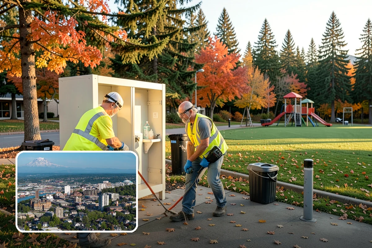 Port Facility Grounds Maintenance in Tacoma, Pierce County, WA - Crews prepared for credentialed and secured port zones