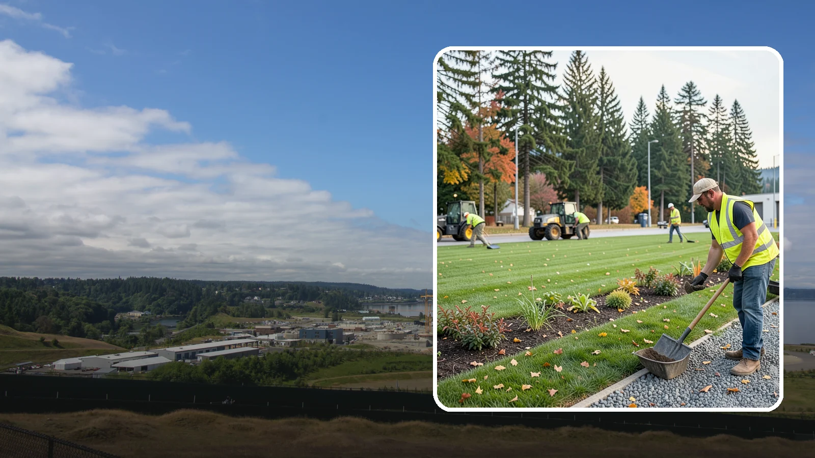 Port Facility Grounds Maintenance in University Place, Pierce County, WA - Grounds maintenance for port authority terminals, marinas, and industrial properties in Western Washington.