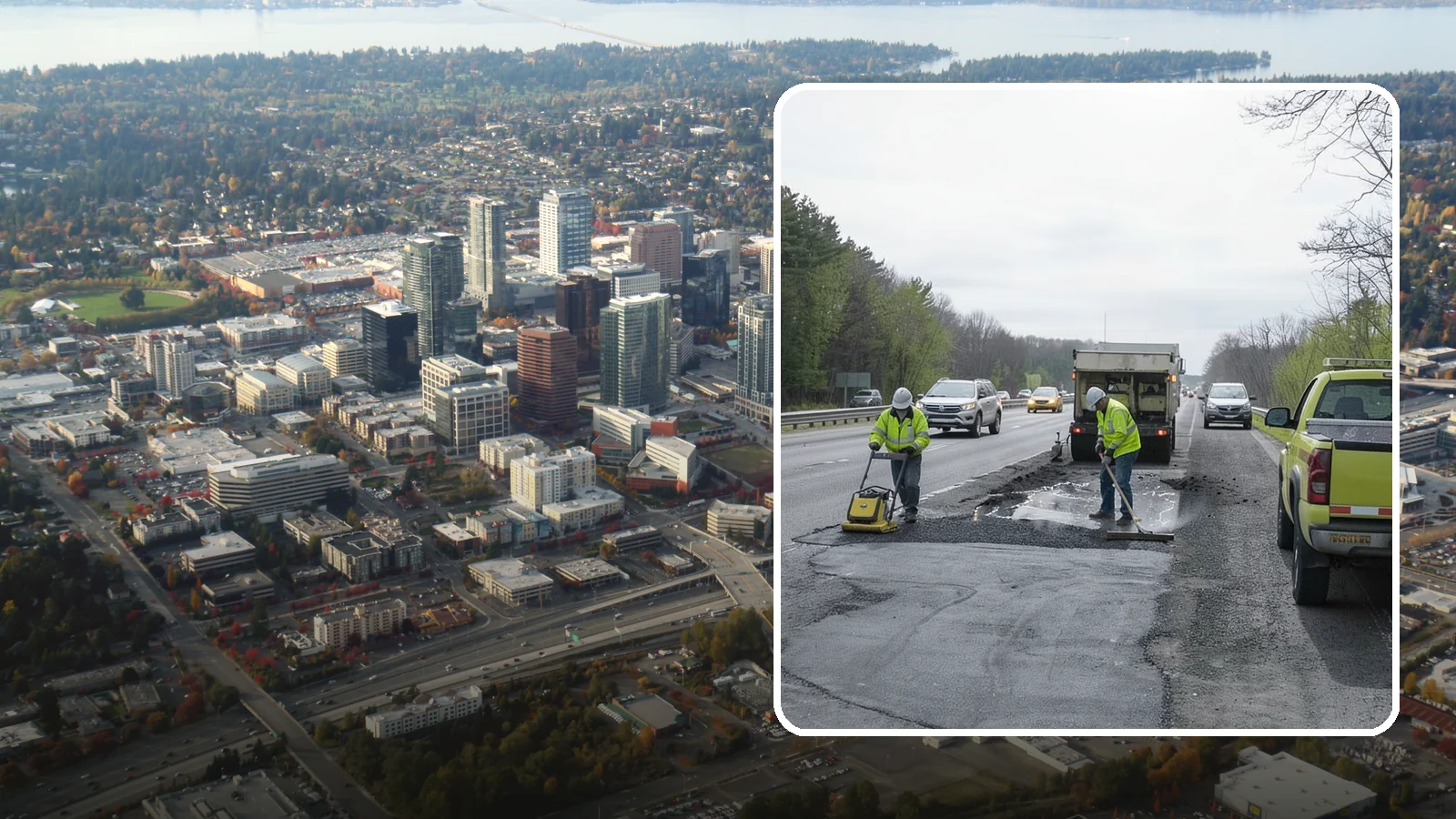 Pothole Repair in Bellevue, King County, WA - Prompt pothole patching restores safe pavement and limits agency liability on public roads.